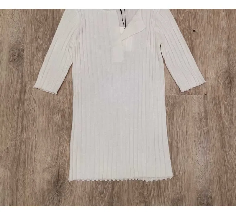 

Women Sweater Slim-fit Slim V-neck Sweater Women's Cashmere-blend Mid-sleeve Sweater