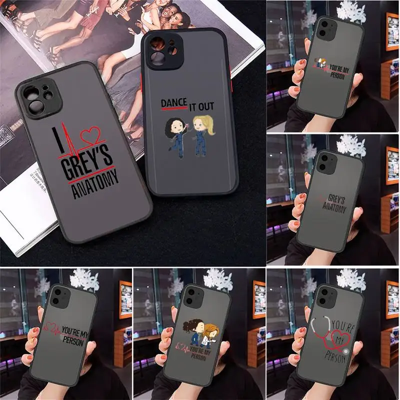 

Greys Anatomy Phone Case For iPhone 13 12 11 Mini Pro XR XS Max 7 8 Plus X Matte transparent Back Cover