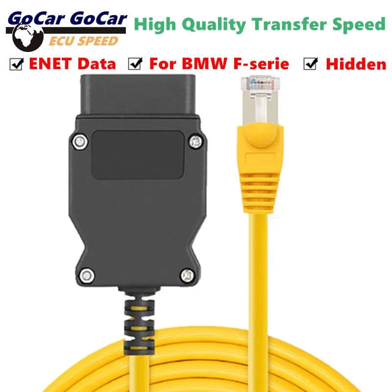 ICOM Программирование F-Series ENET Дата-кабель для BMW Ethernet к OBD2 16Pin интерфейс RJ45 Металл