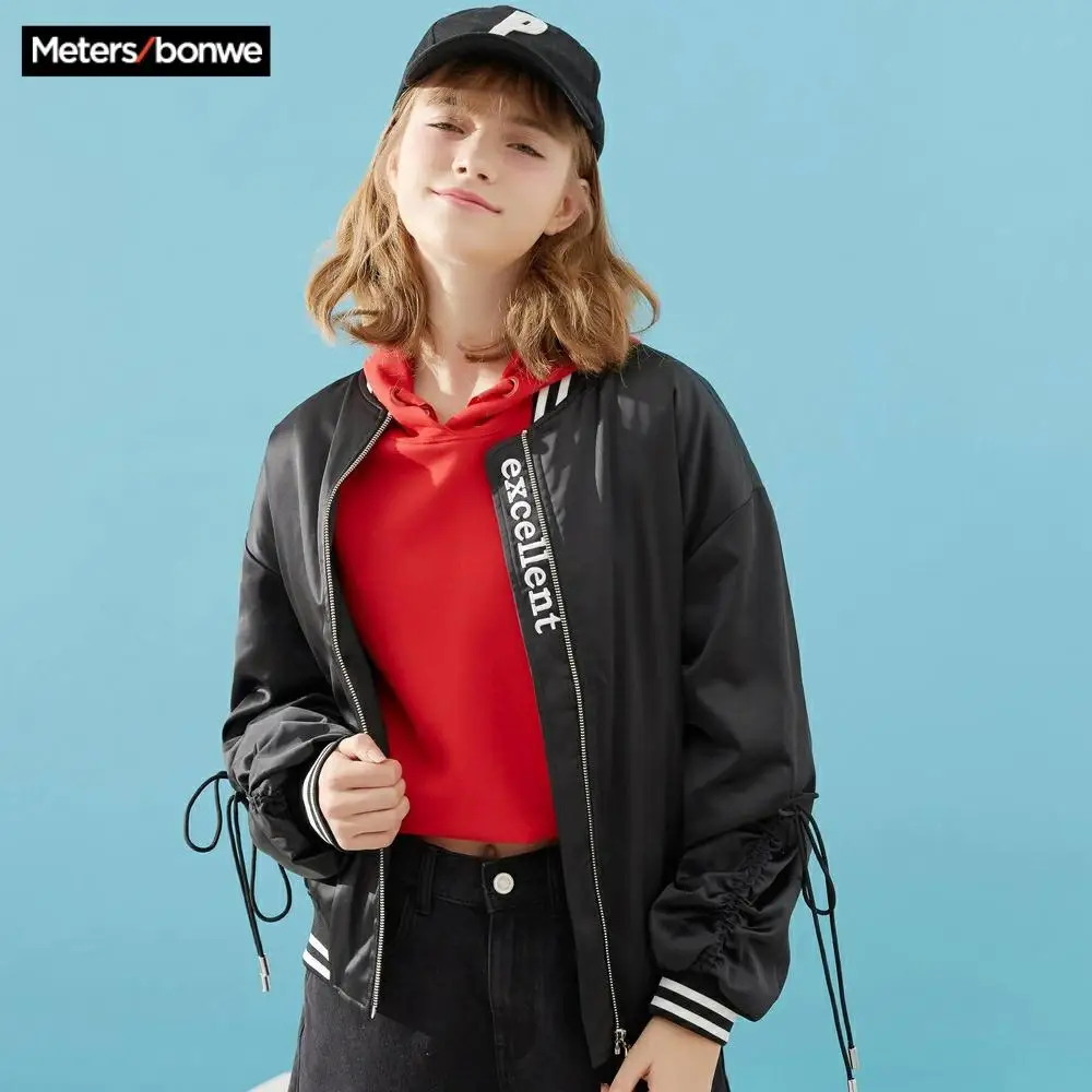 Женская куртка Metersbonwe модная универсальная бейсбольная форма зимнее короткое