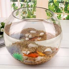 Круглая прозрачная стеклянная чаша, прозрачная сфера, ваза для аквариума, банка для воды