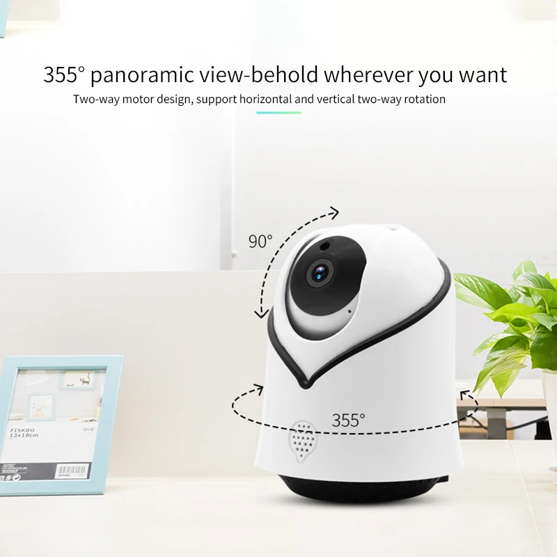 

HD Wireless Network Camera Smart Home WiFi Network Surveillance Camera Phone Monitor Eu Plug