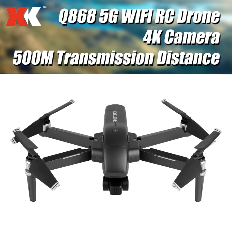 

Good Sale XK Q868 Cyclone GPS 5G WIFI FPV with 2-Axis Gimbal 4K Camera 30min Flight Time RC Quadcopter Drone RTF - In Box