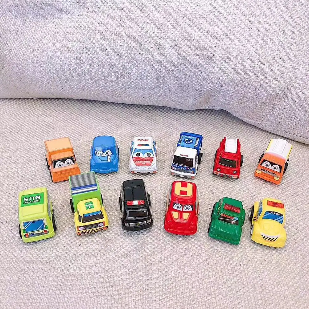 12Pcs Mini Car Pull Back Toys Kids Simulation Model Vehicles Racing Gift for Children Diecast Vehicle Kid | Игрушки и хобби