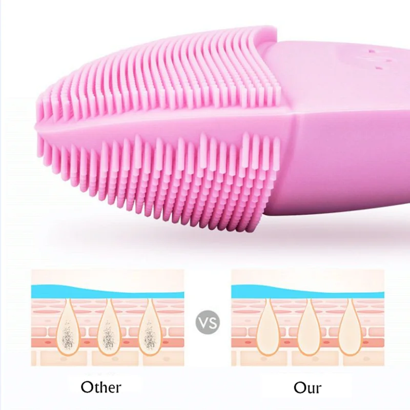 

USB Mini Face Cleansing Skin Brush Deep Pores Facial Massager Waterproof Face Cleanser Beauty Machine Silicone Brush XA18U