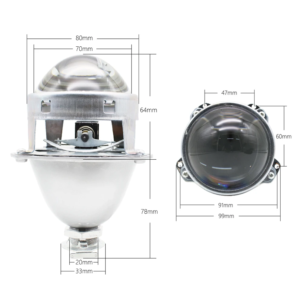 Фото TAOCHIS Auto 3,0-дюймовые WST фары для автомобиля, мотоцикла, модернизация H1 H4 H7, универсальные би-ксеноновые линзы для проектора №3