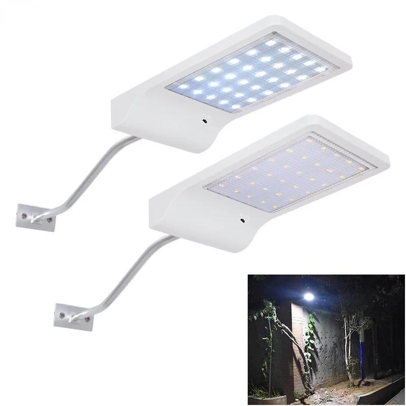 

Newest 36 LED Solar Light Outdoor Waterproof LED Lamp Security Lighting Wall Sconces with Mounting Pole for Barn Porch Garage