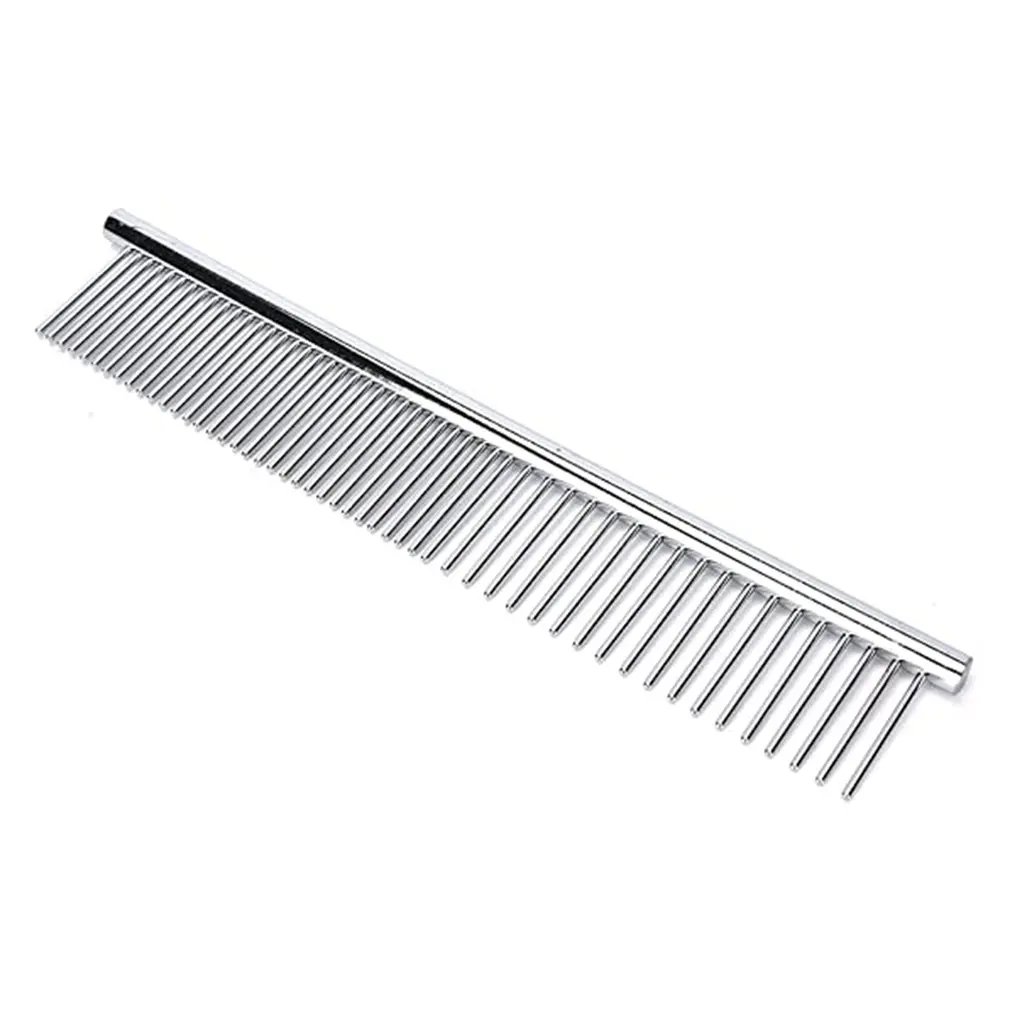 

Portable Stainless Steel Pet Grooming Comb Shedding Comb Tool Poodle Finishing Butter Comb Grooming Comb