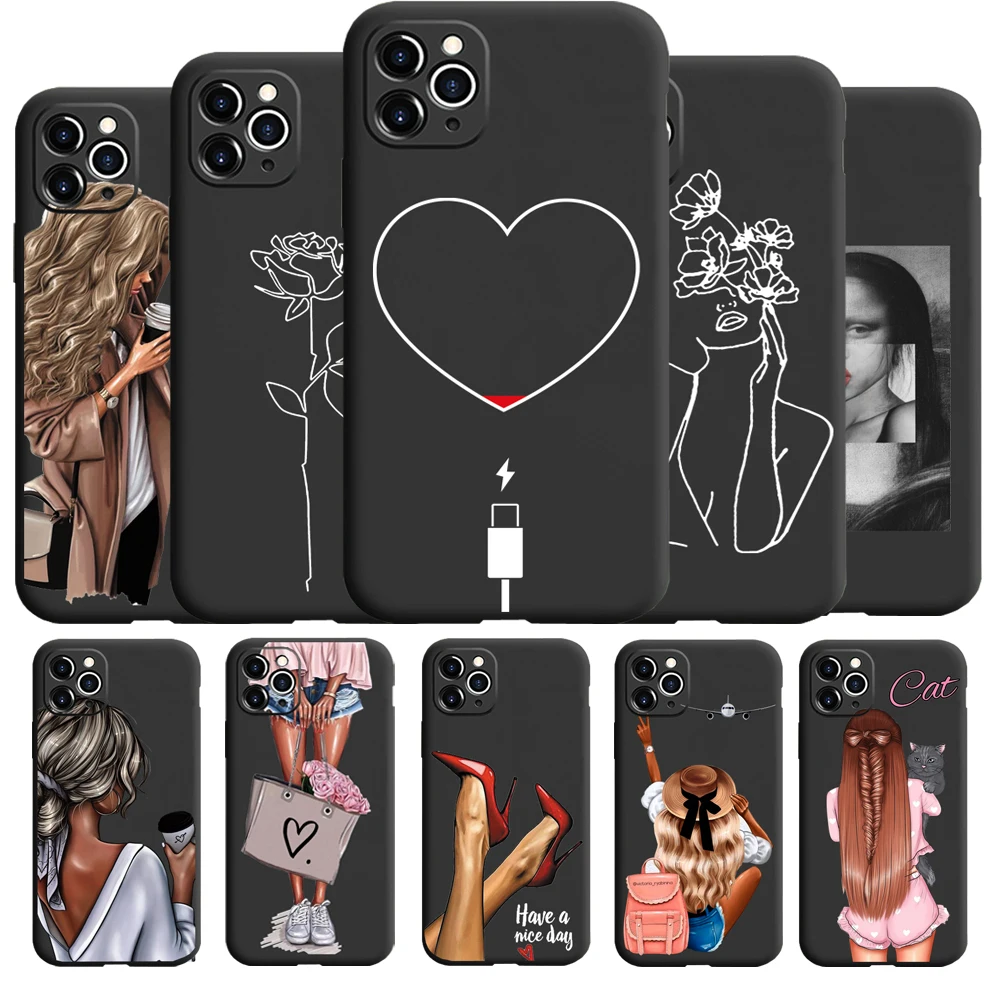 Комбинезон для девочек Lover Роза мягкий чехол IPhone 12 Mini 7 8 Plus X XS Max XR Coque iphone SE 2020 6s 11Pro