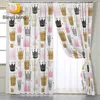 BlessLiving Princess Crown Curtain for Living Room Pink Girly Bedroom Curtain Blackout Cartoon Window Treatment Drapes 1PC 1