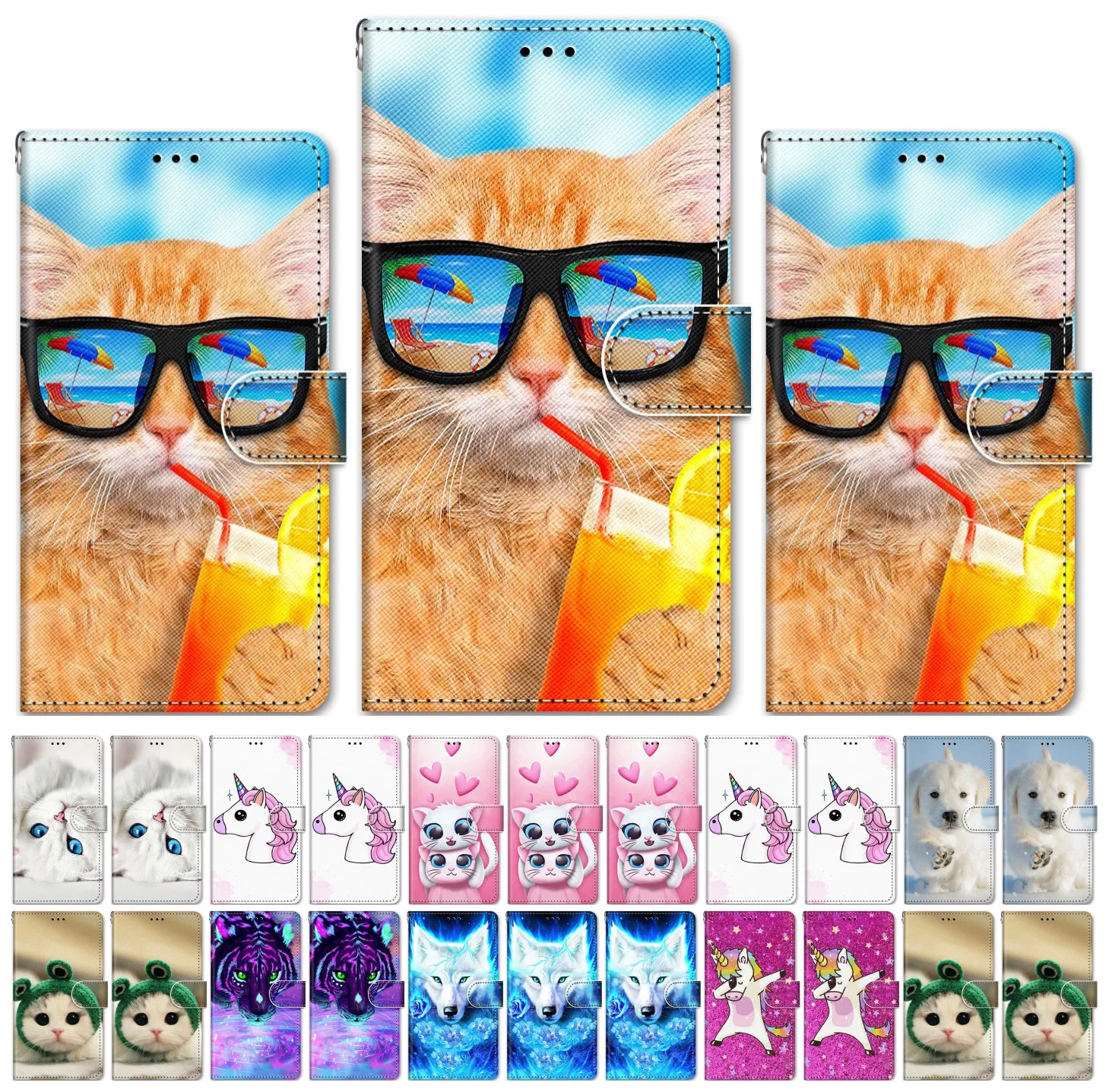Крутой Забавный Милый флип-чехол для телефона Samsung Galaxy J5 2016 2017 J7 Pro J4 Core J6 Plus J8 2018 J710