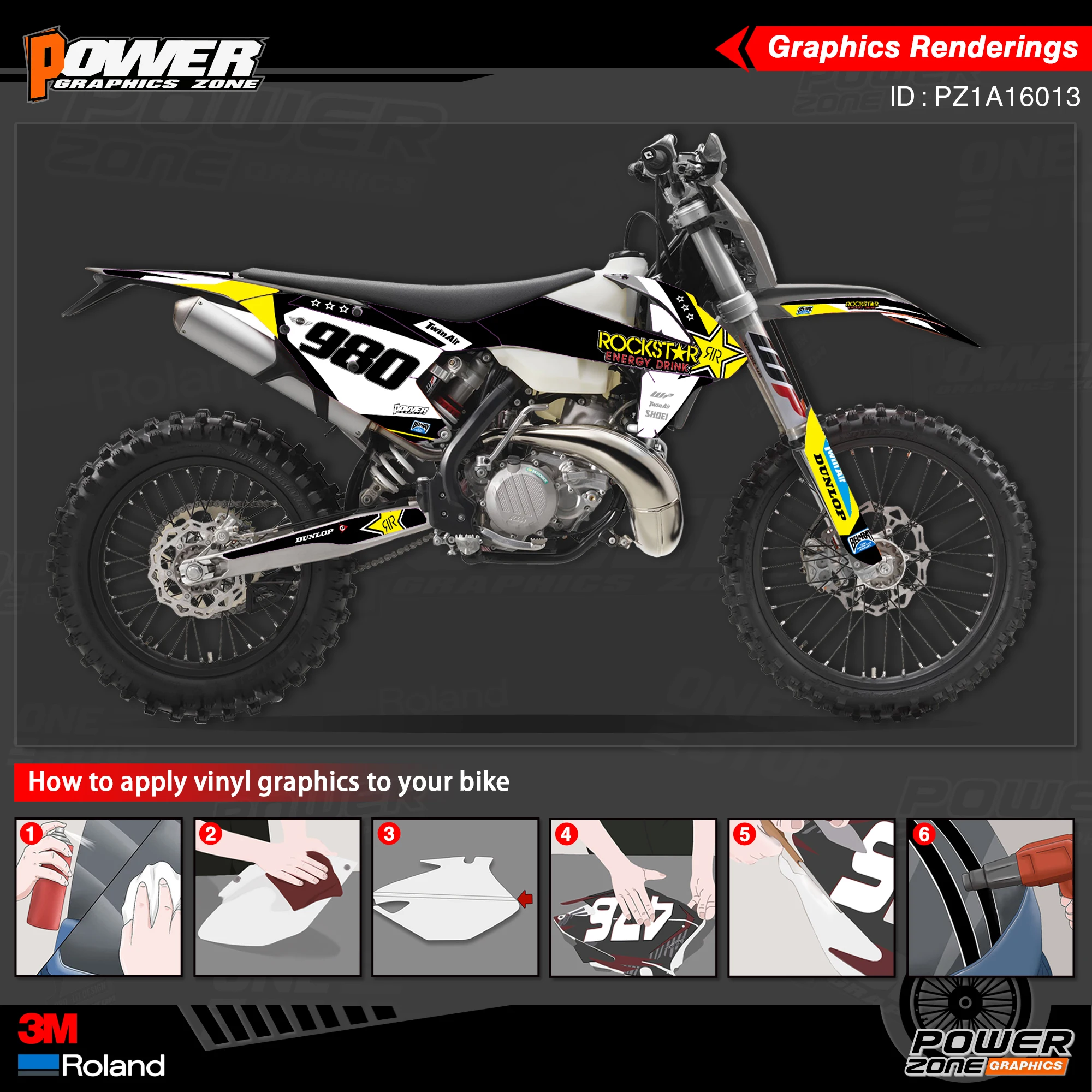 Персонализированные графические фоны PowerZone Team наклейки 3M Набор наклеек для KTM SX SXF