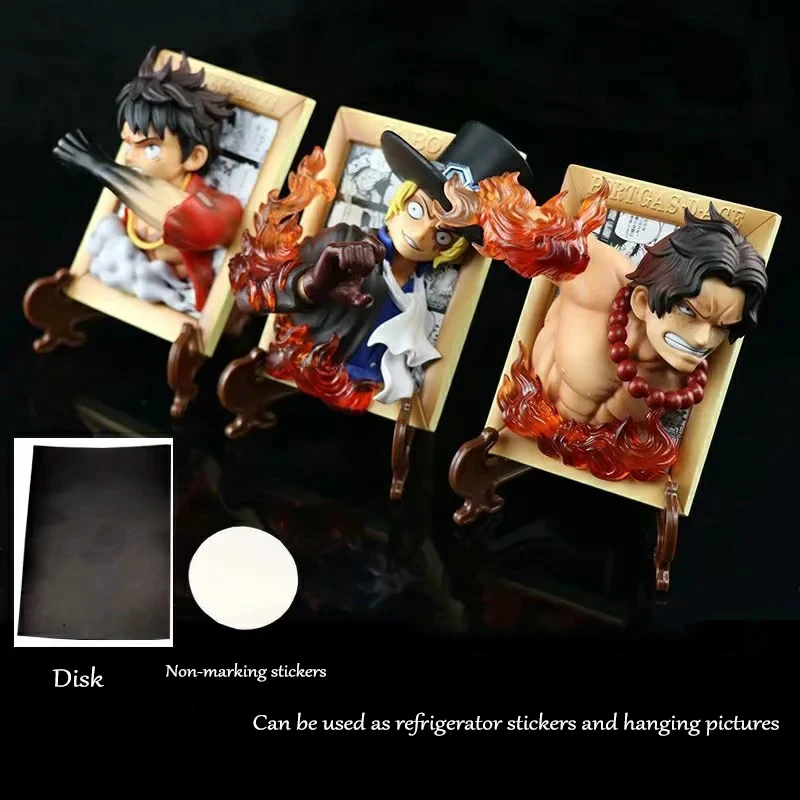 12 см цельная обезьянка D. Экшн фигурка Luffy Portgas D Ace Sabo аниме фоторамка ПВХ