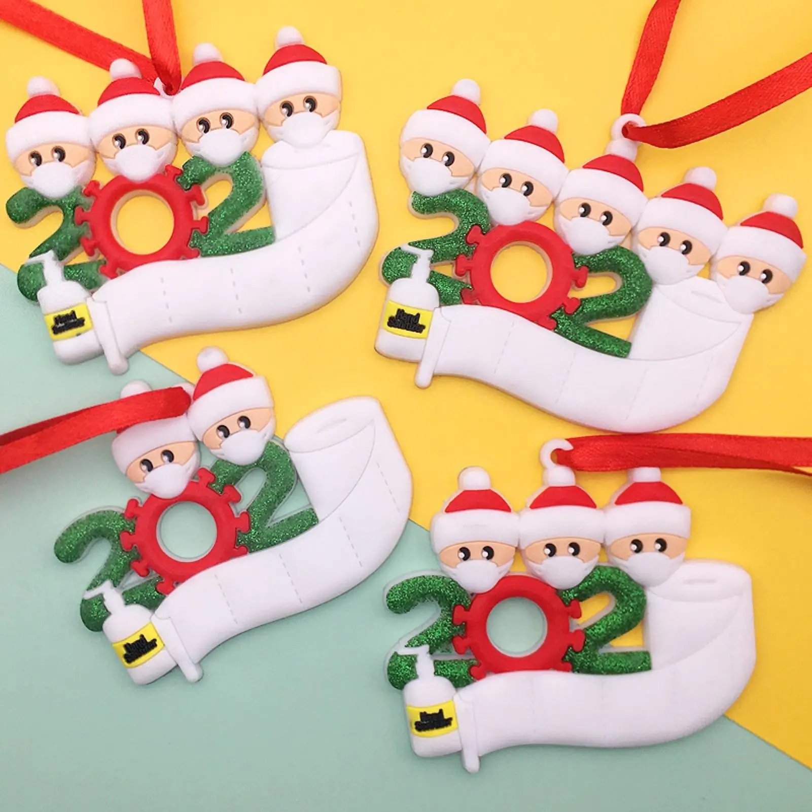 Самодельная ручная роспись чехол для лица Санта-Клауса 2020 туалетная бумага