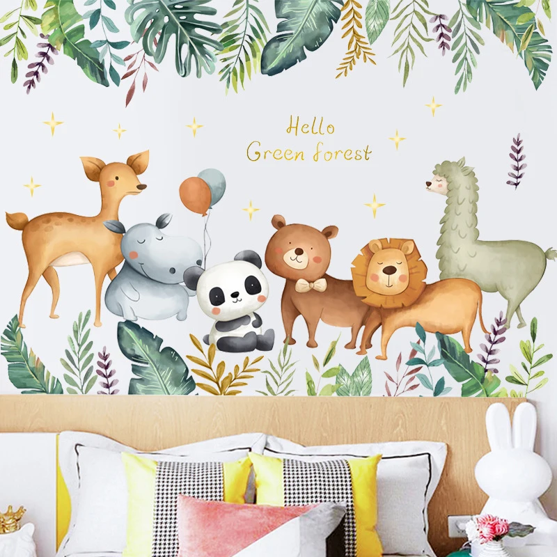 Zollor ПВХ джунгли животные вечерние НКИ сделай сам наклейка на стену украшение в