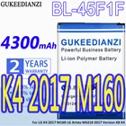 Аккумулятор GUKEEDIANZI 4300 мАч для телефона LG K4 2017 M160 Aristo MS210 версии 2017 K8 K4, сменный перезаряжаемый аккумулятор