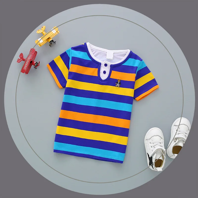 Jargazol Футболка летняя детская одежда с короткими рукавами летний топ футболка для