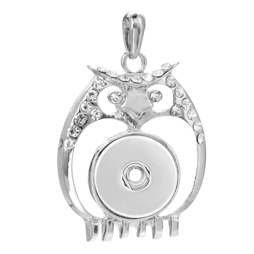 Новое ожерелье с подвеской Стразы металлические ожерелья совой подходит для 18 мм