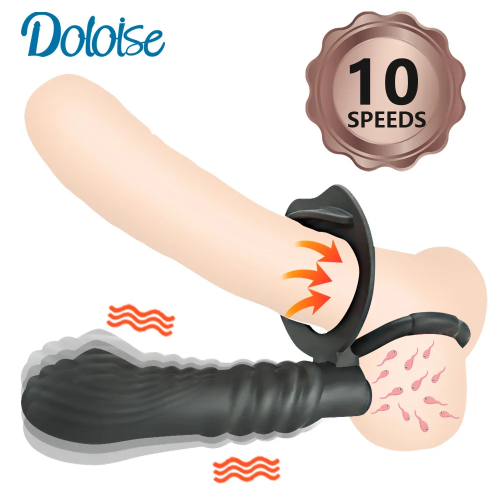 Анальный фаллоимитатор вибратор двойное проникновение секс игрушки для пары