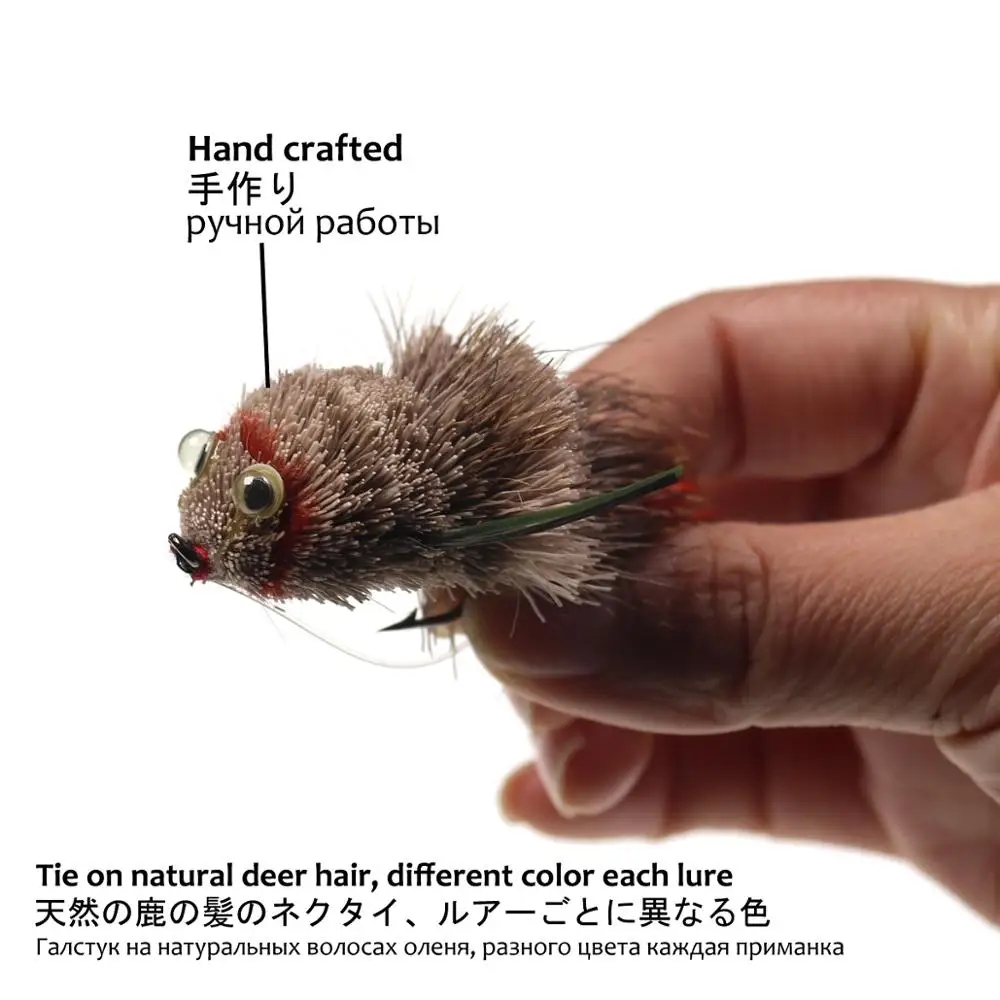 Wifreo 6/10 штук в штучной упаковке Flyfishing окунь Жук Летающая поверхность Мышь Крыса