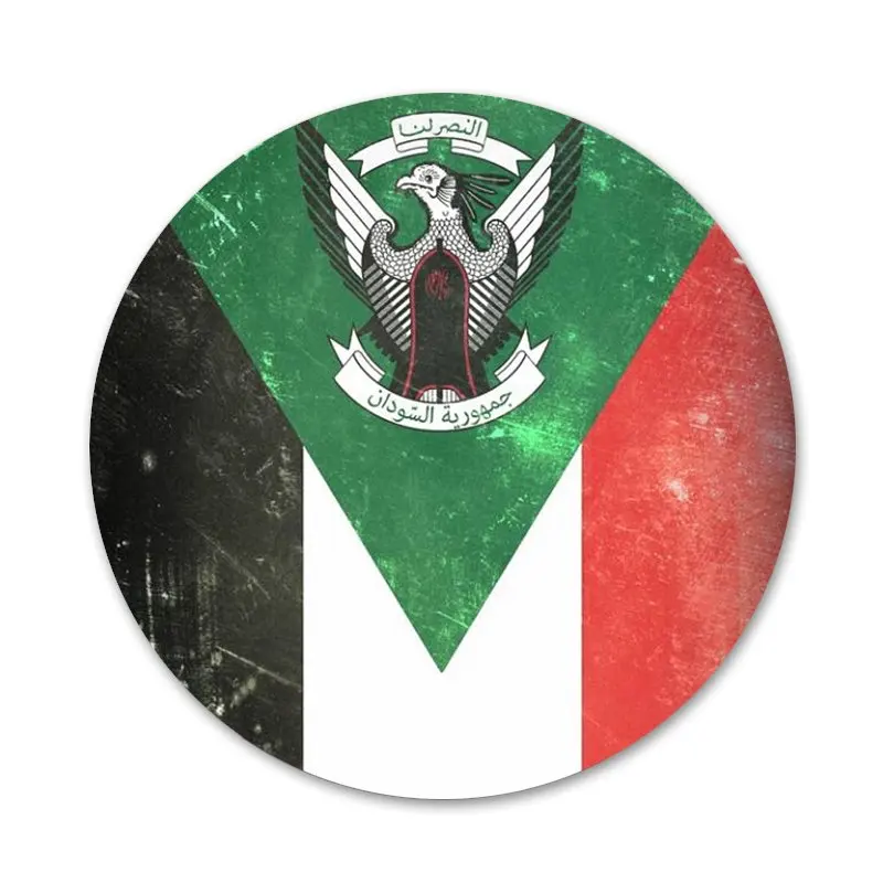 Sudan National flag Icons Pins Badge Decoration Brooches Metal Badges For Backpack 58mm | Дом и сад