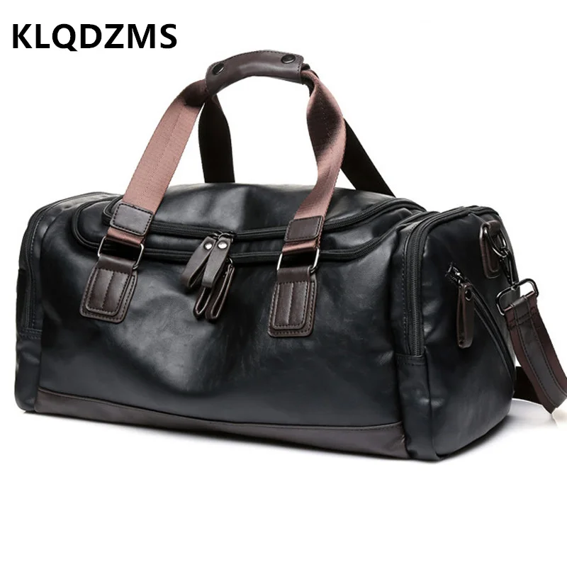 KLQDZMS Men's Fashion Bags PU Trendy Business Handbag Gym Bag Sports Backpack Casual  Messenger Multifunctional Knapsack Satchel