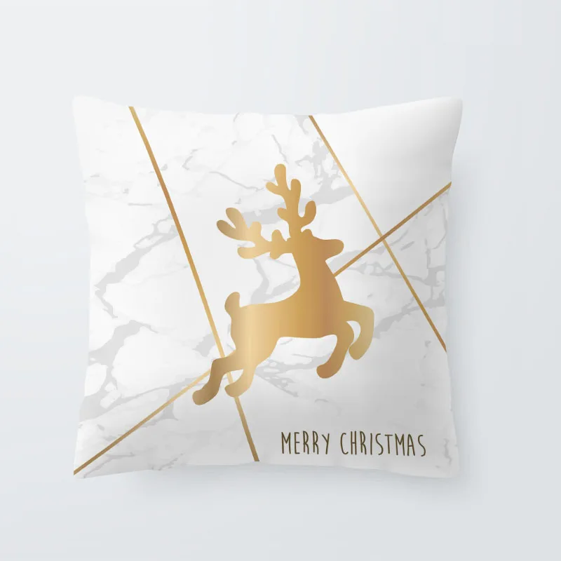 Роскошная розовая Золотая модная наволочка в рождественском стиле с буквами