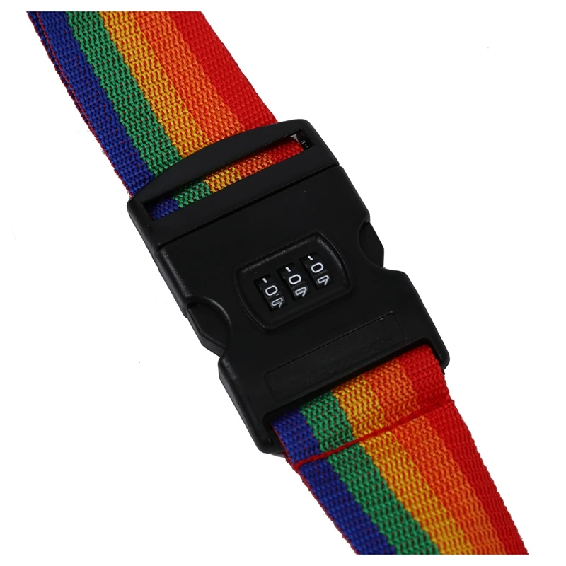 

with Coded Lock NI5L Travel Luggage Suitcase Strap Baggage Backpack Belt