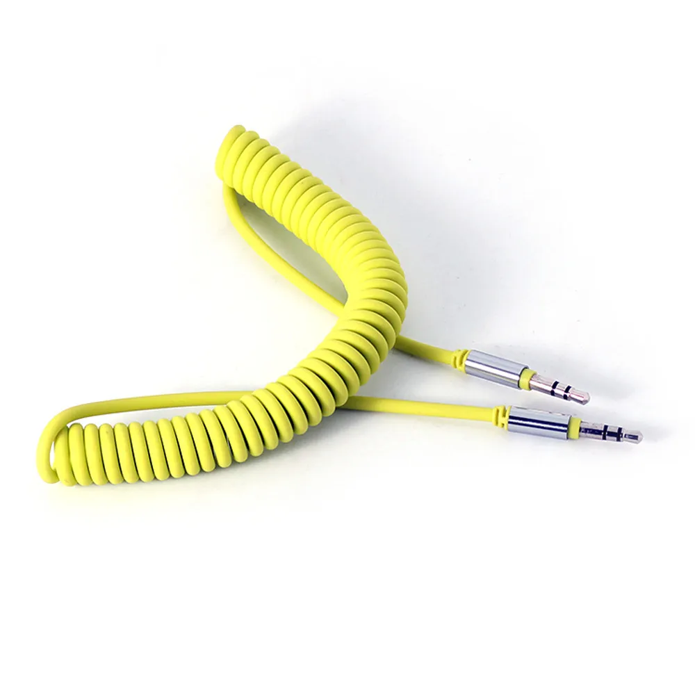 New 3.5mm Coiled Auxiliary Cable Audio Stereo Male To Flat Aux Cord 1M For Mp3/Speaker/Car Suppion Z0310 | Компьютеры и офис
