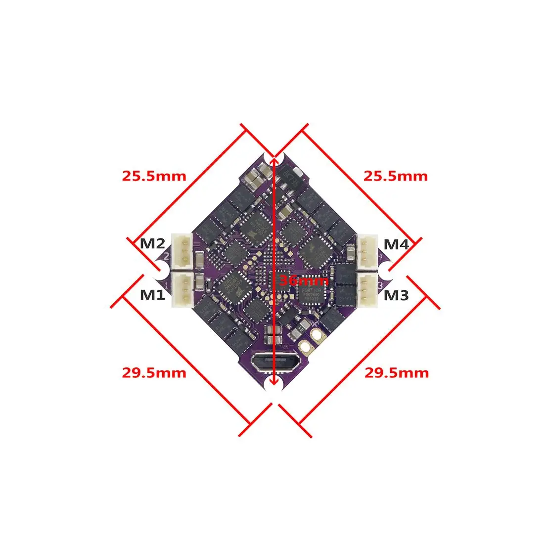 LDARC 25 5 мм AIO Flytower F411E13A F411E 12A 4IN1 ESC F4 OSD управление полетом BEC датчик тока для ET75 ET85