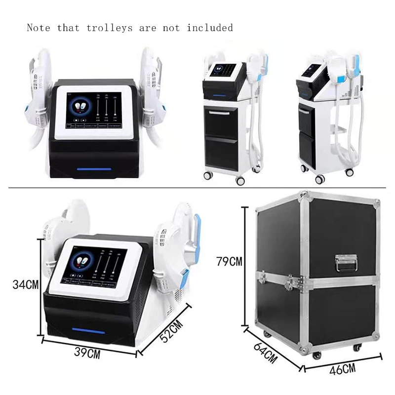 

Portable EMSLIM Body Contouring Machine Slim Beauty Muscle Stimulation Abs Training HIEMT Tesla Sculptor With 4 Handles