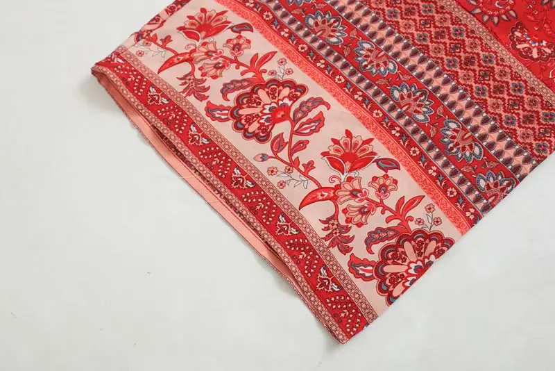 Винтажный шикарный женский комбинезон бохо геометрический цветочный принт