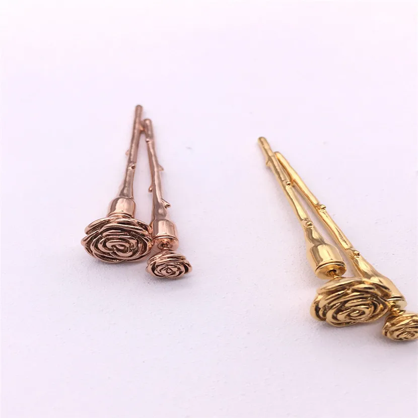 

Long Earrings Rose Gold Luxury Earring For Girls Lightning Offers Flower Studs Accessories Boho Jewelry Single Piece Wholesale