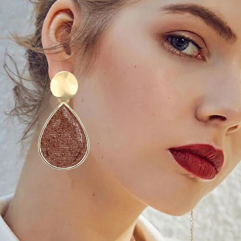 Уникальные плюшевые серьги в форме капли кофе для женщин модные круглые