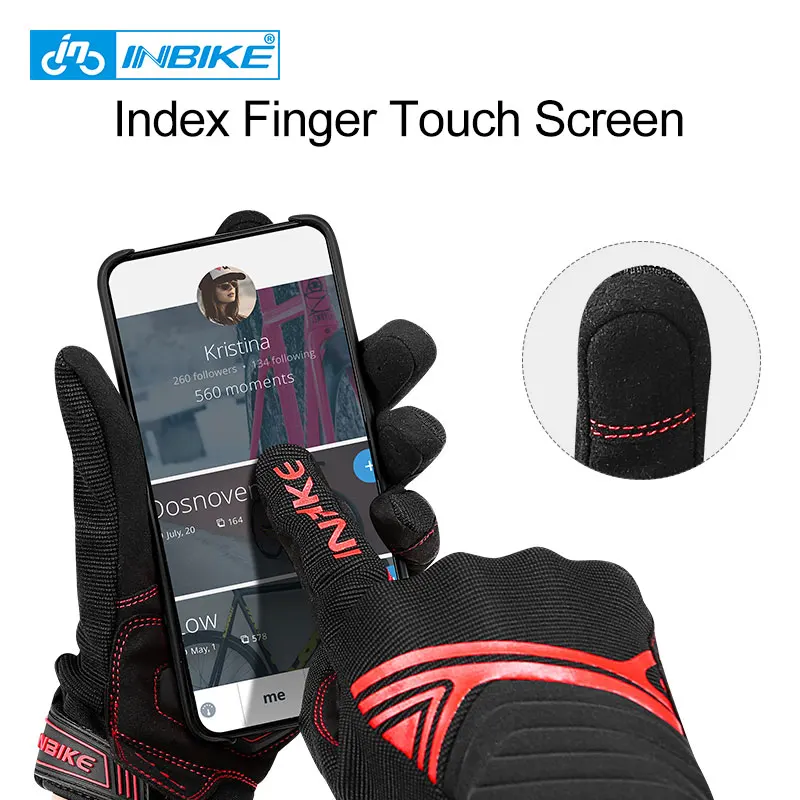 INBIKE противоударные велосипедные перчатки дышащие MTB для езды на велосипеде