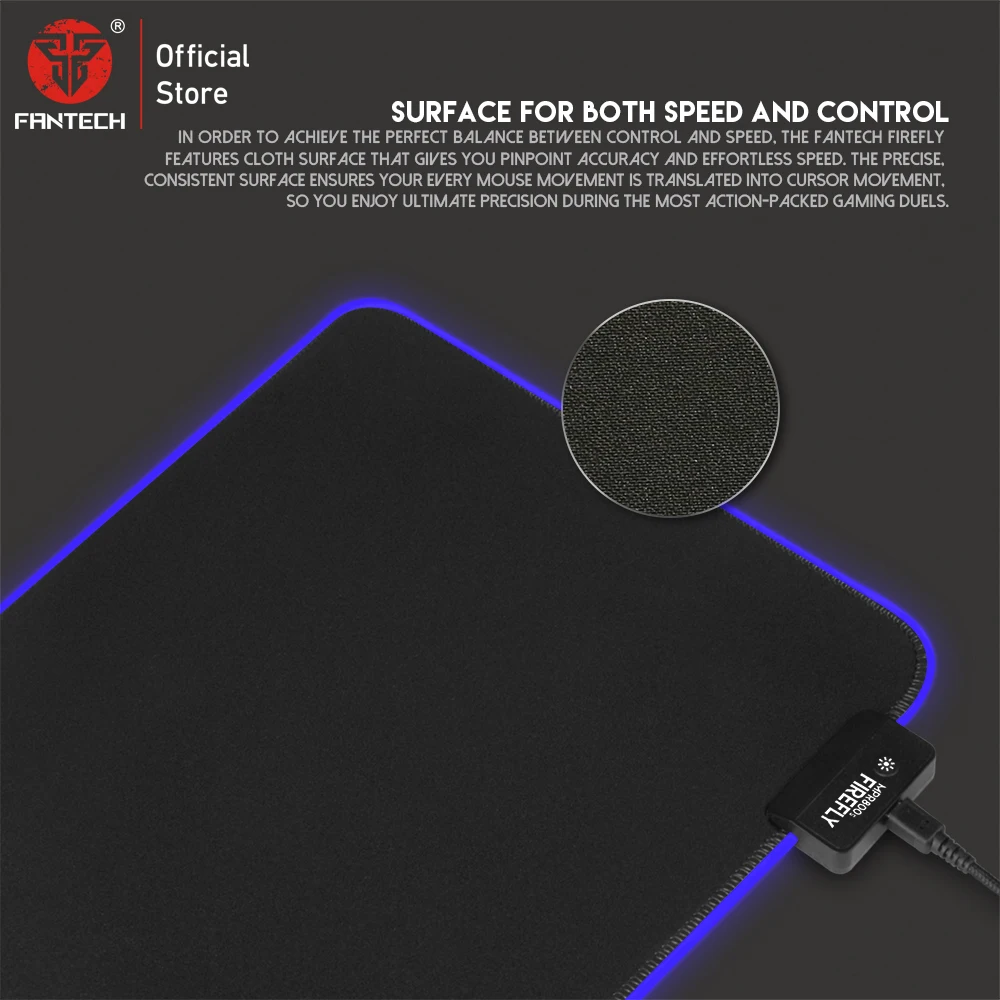 Большой коврик для мыши FANTECH MPR800S профессиональный игровой RGB 80x30x0 04 см с