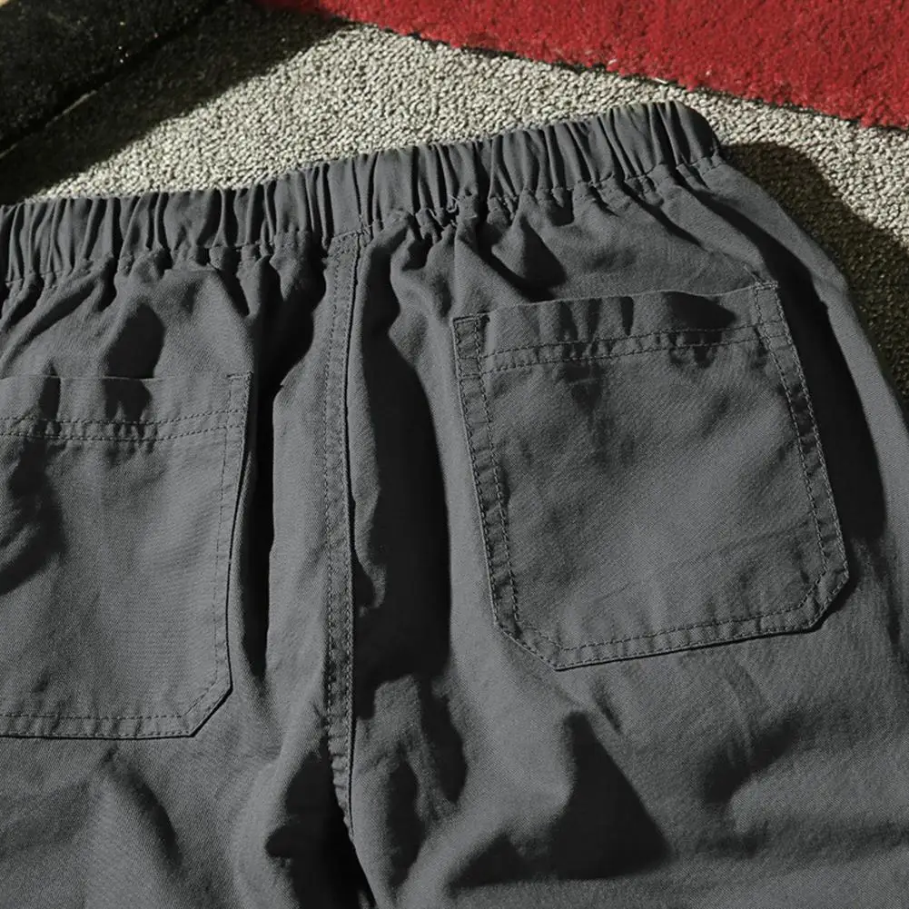 

Pants Men Casual Wear-resistant Large Size Ankle-tied Drawstring Cotton Pants Trousers