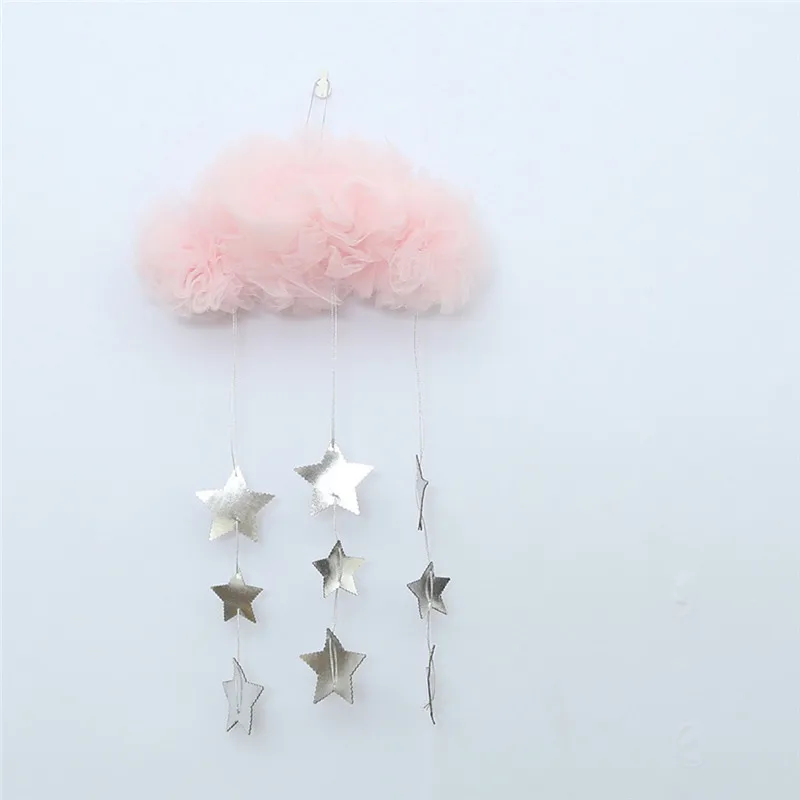 Розовые облака звезды повесить декорационный тент реквизит для маленьких