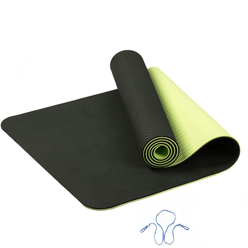 

6MM Yoga Mat Anti Slip Sports Fitness Exercise Pilates Gym Colchonete For Beginners