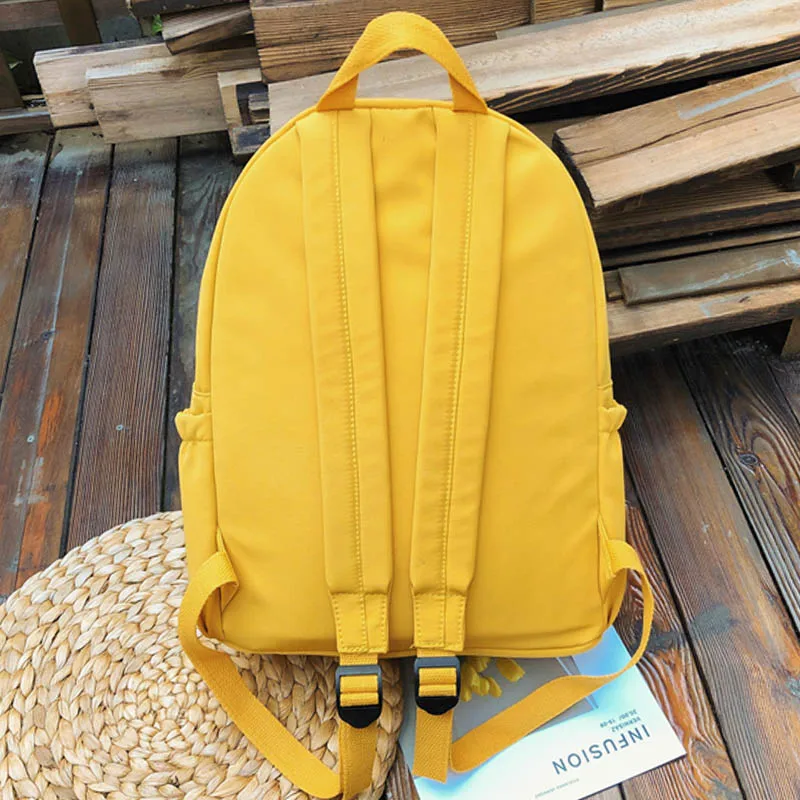 

New Waterproof Nylon Women Backpack 2020 Solid Color Casual Backpack For Teenagers Women Large Capacity Ladies Schoolbag