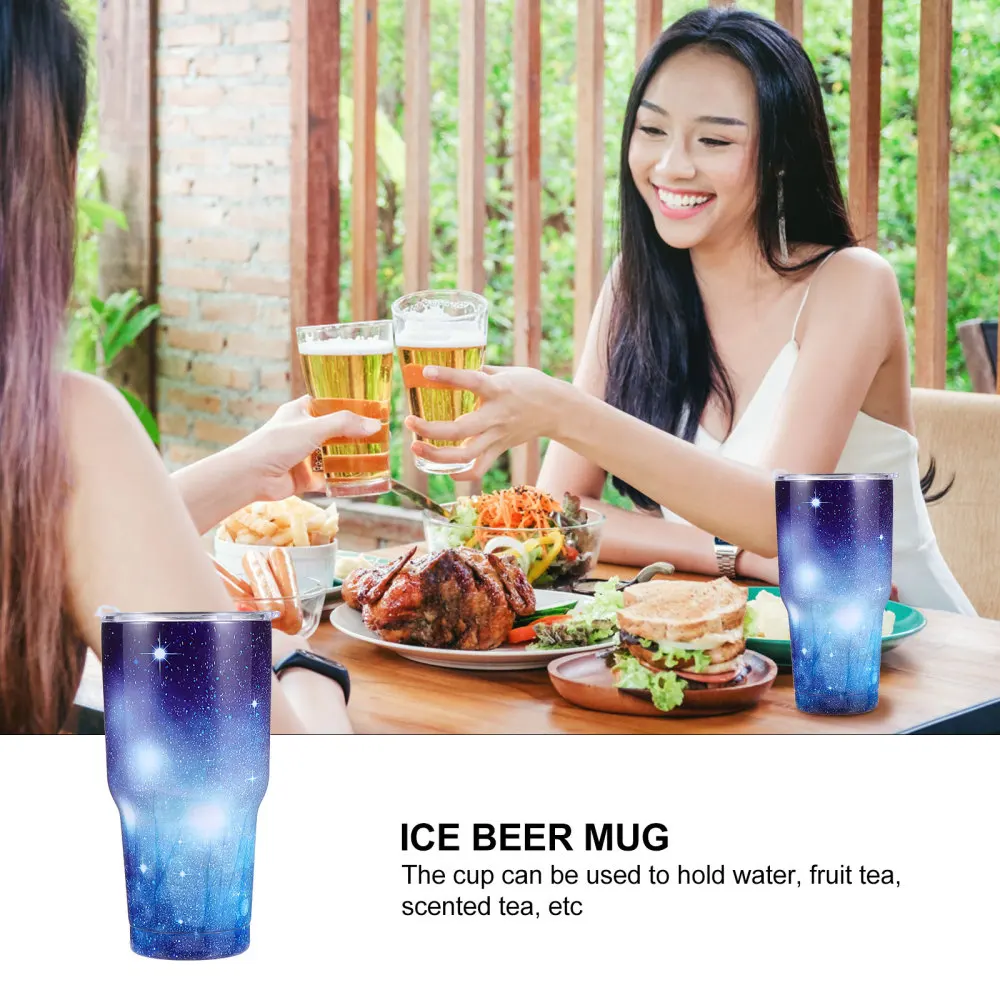 

1Pc Stainless Steel Cup Portable Thermal Cup Insulated Vacuum Cup for Car