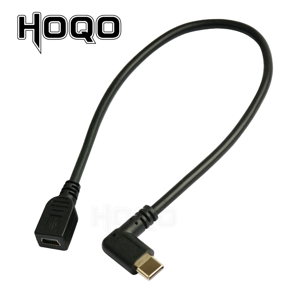 Micro Mini USB to Type c Male Elbow 3.1 C 2.0 OTG Data Adapter Converter Charging Cable 25cm | Компьютеры и офис