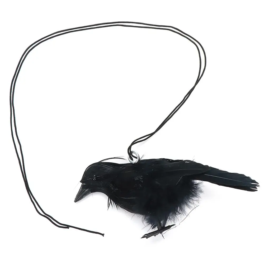 Искусственные вороны пушистый ворон Реалистичная черная птица искусственная