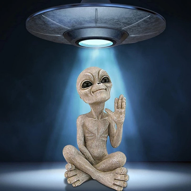 Статуэтка инопланетянина для сада марсианы статуэтка дома и улицы садовые