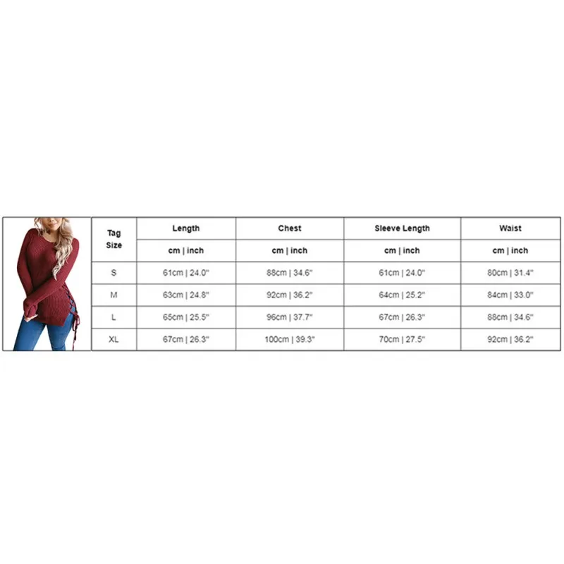 

Autumn Women Commute Long Sleeve Knitted Sweater Fashion Elegant Casual Lace Up Long Jumpers Pullover Thicken Warm Top