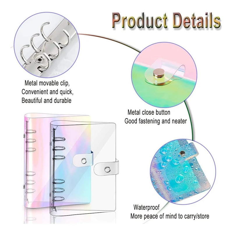 2 шт. радужные Чехлы для блокнотов из мягкого ПВХ | Канцтовары офиса и дома
