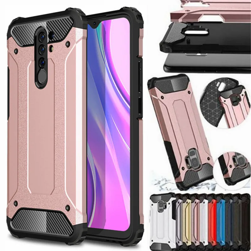 

Rugged Case For Xiaomi Redmi 9 9A Shockproof Armor Hybrid Protector Cover For Redmi Note 9T 9S 8 Pro 8T Redmi9 Phone Cases Coque