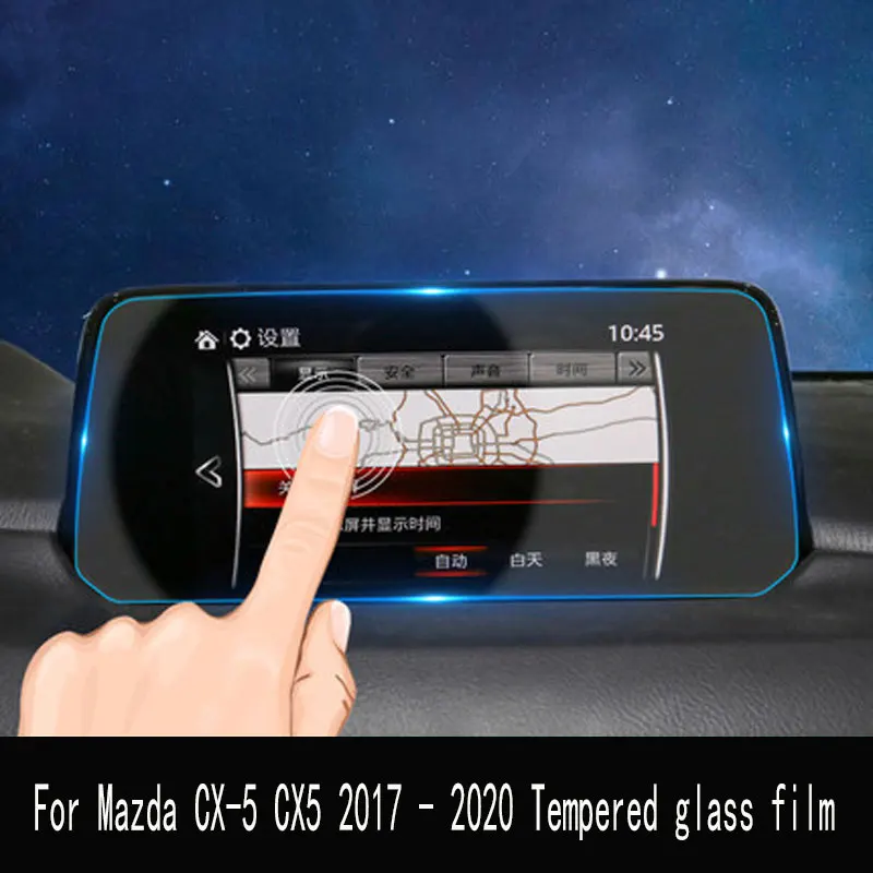 Película protectora de pantalla LCD para Mazda CX-5, protector de vidrio templado para navegación GPS, CX5, 2017, 2018, 2019, 2020