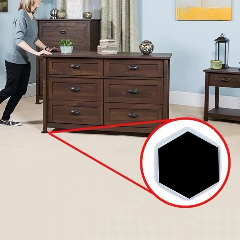 

4Pcs Heavy Duty Furniture Sliders Table Moving Pads Floor Protector Easy Move