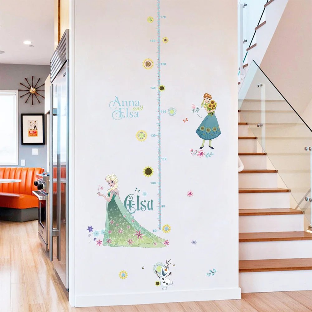 

Authentic Disney Snow Aisha Princess Cartoon Wall Stickers Girl Children Room Background Decoration Painting Height Sticker